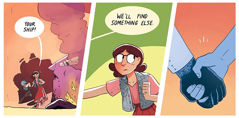 Illustration for article titled Space Battle Lunchtime cooks up a delightful queer cosmic adventure